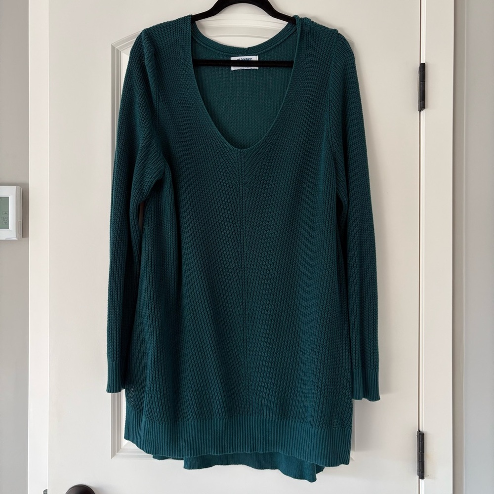 Old Navy Teal Green Tunic Sweater